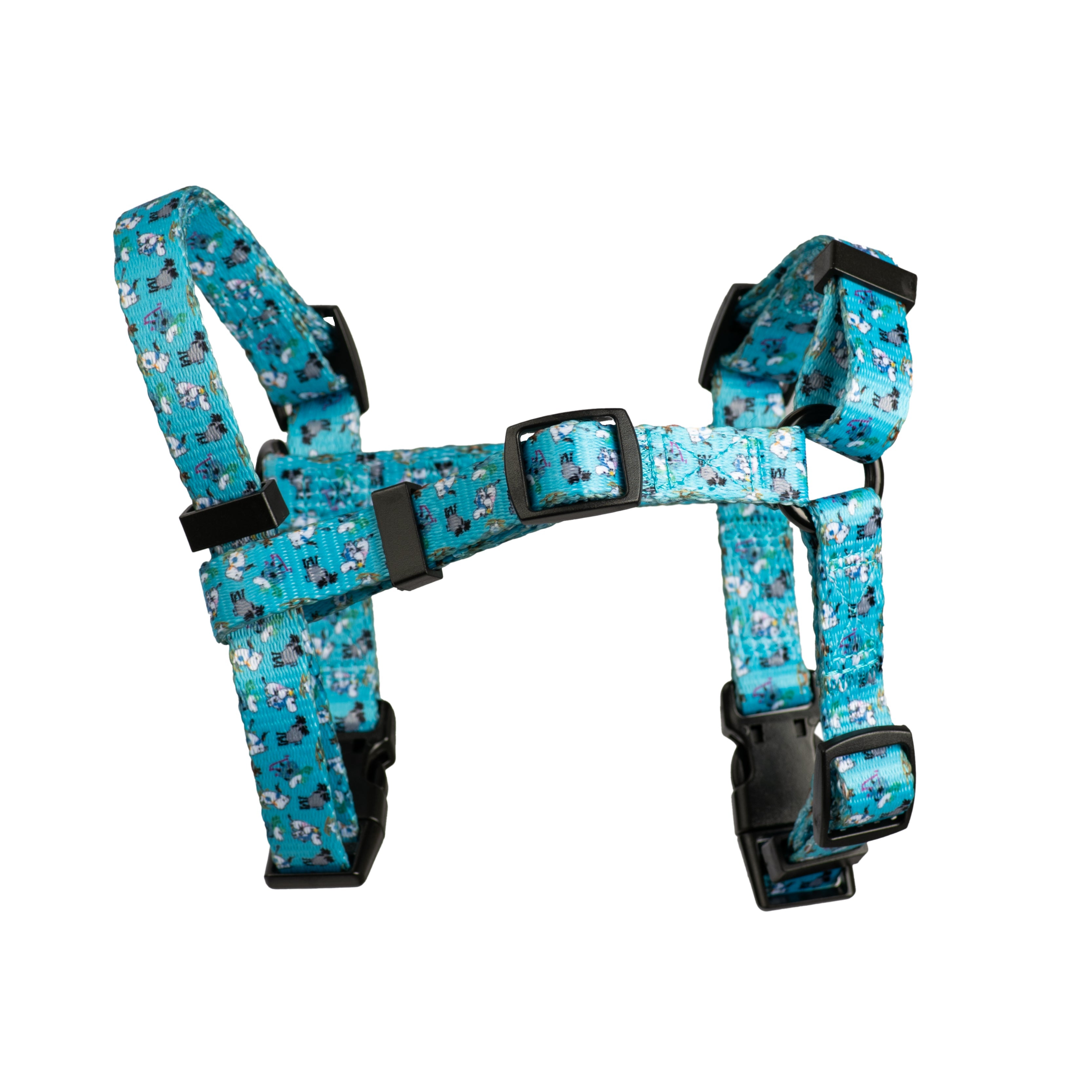 Moomins Blue Holiday Dogs H-Harness by Soho Poms | Shop Brit | UK Pet Shop | Dog Harnesses
