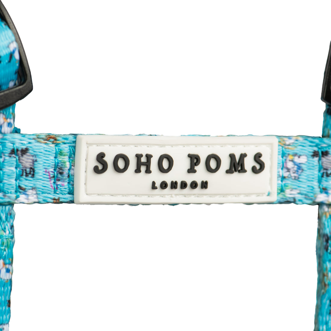 Moomins Blue Holiday Dogs H-Harness by Soho Poms | Shop Brit | UK Pet Shop | Dog Harnesses