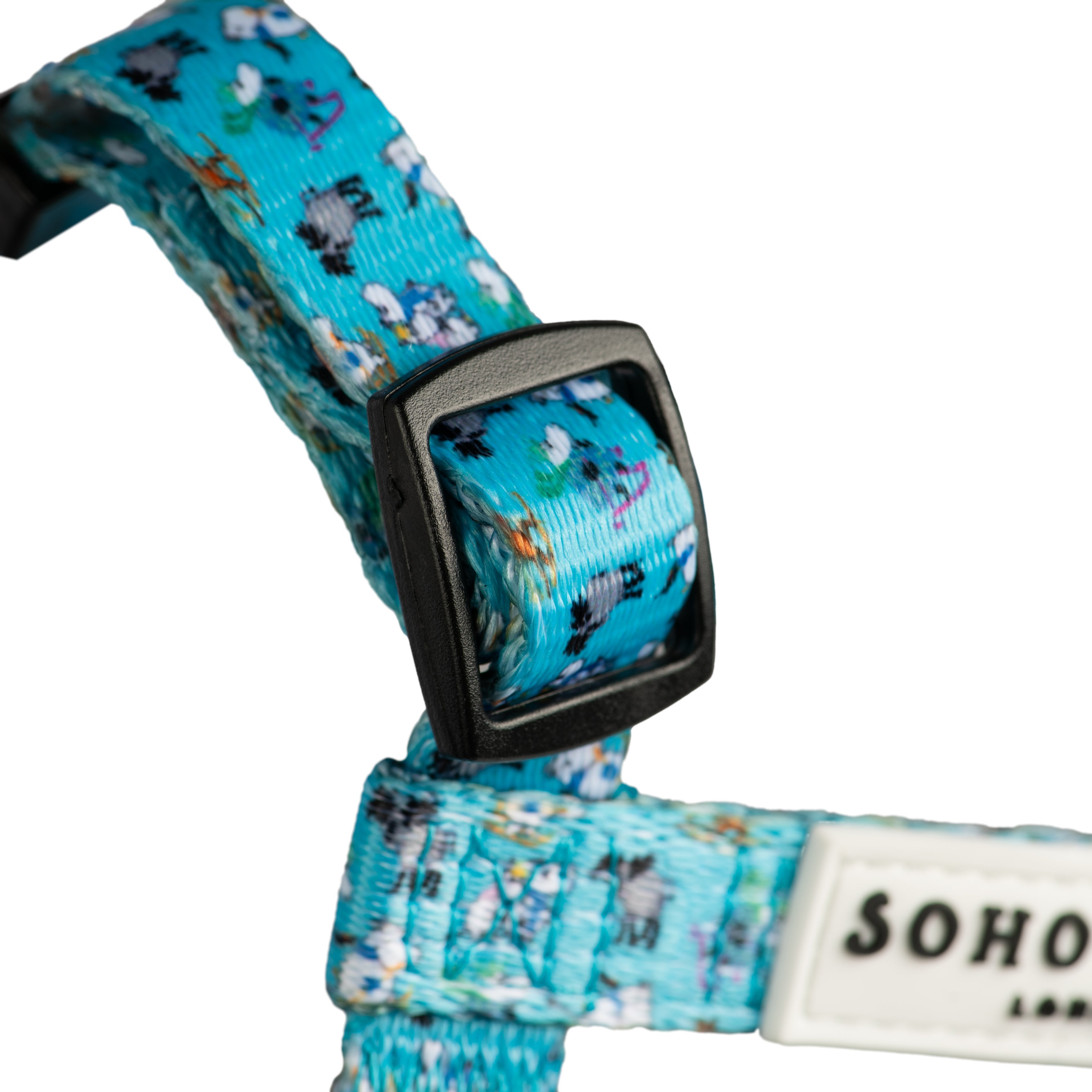 Moomins Blue Holiday Dogs H-Harness by Soho Poms | Shop Brit | UK Pet Shop | Dog Harnesses