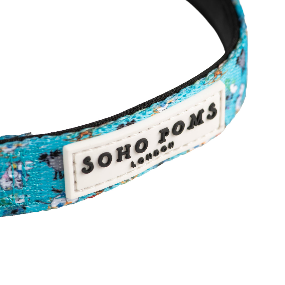Moomins Blue Holiday Dogs Padded Collar by Soho Poms | Shop Brit | UK Pet Shop | Dog Collars