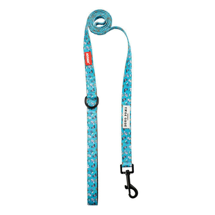 Moomins Blue Holiday Dog Lead by Soho Poms | Shop Brit | UK Pet Shop | Dog Lead