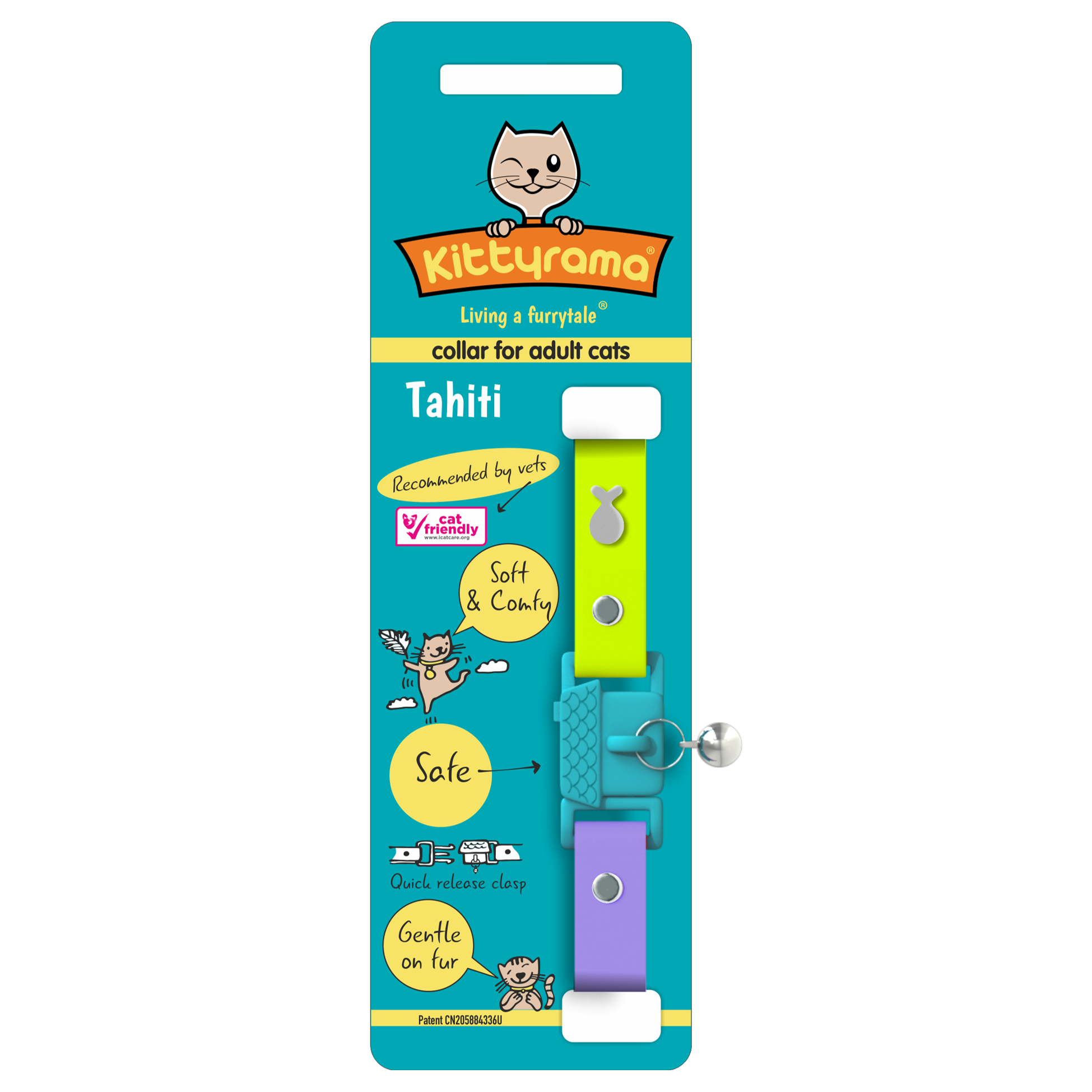 KITTYRAMA TAHITI CAT COLLAR - Quick Release, Breakaway, Hypoallergenic | Shop Brit | UK Pet Shop | Cat Supplies