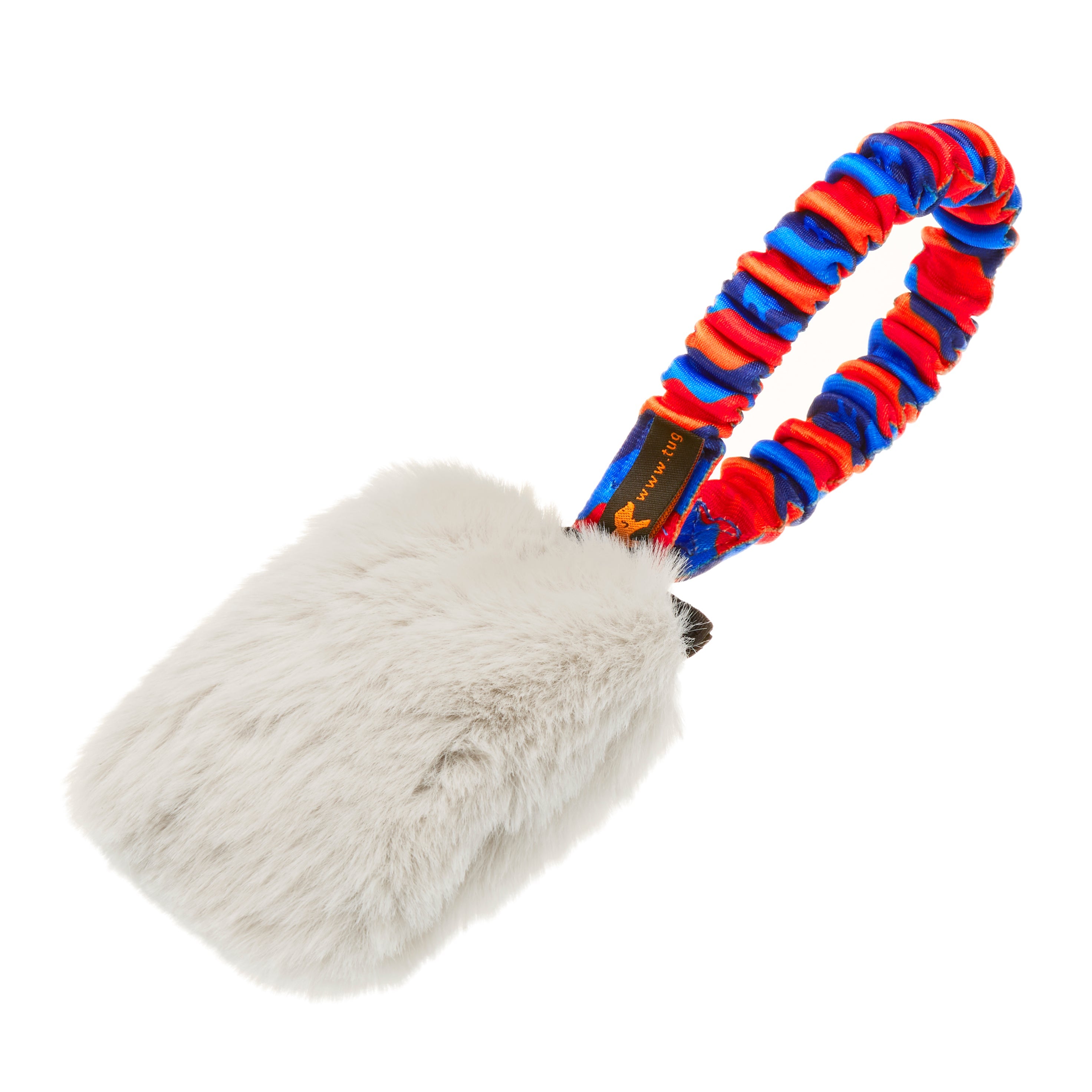 Faux Fur Pocket Bungee Squeaker | Shop Brit | UK Pet Shop | Bungee Tug Toy