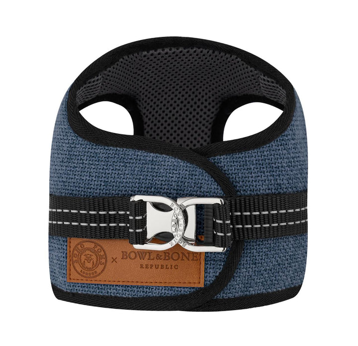Soho Poms x Bowl & Bone Republic Mayfair Harness - Blue | Shop Brit | UK Pet Shop | Dog Harnesses
