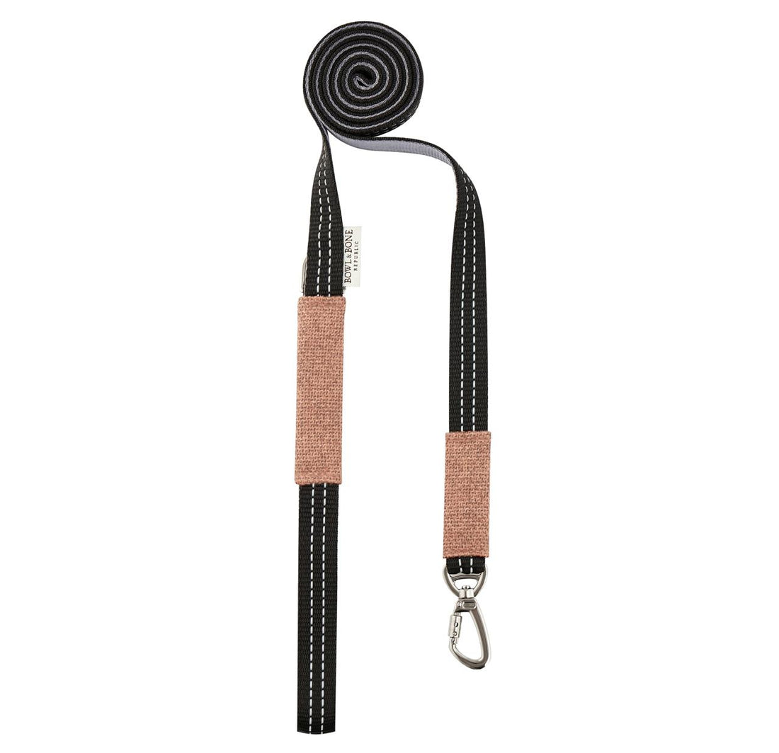 Soho Poms x Bowl & Bone Republic Dog Lead - Salmon | Shop Brit | UK Pet Shop | Pet Leashes