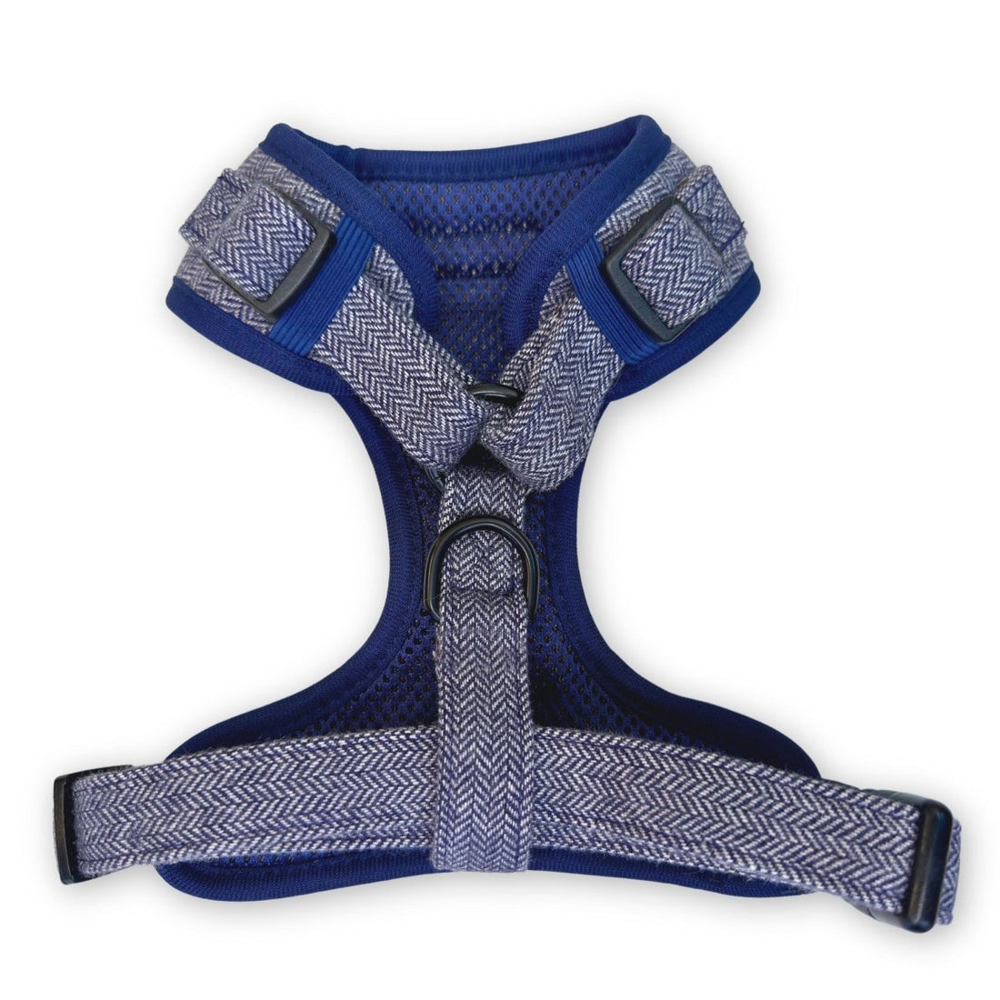 Tweed Adjustable Harness - Blue
