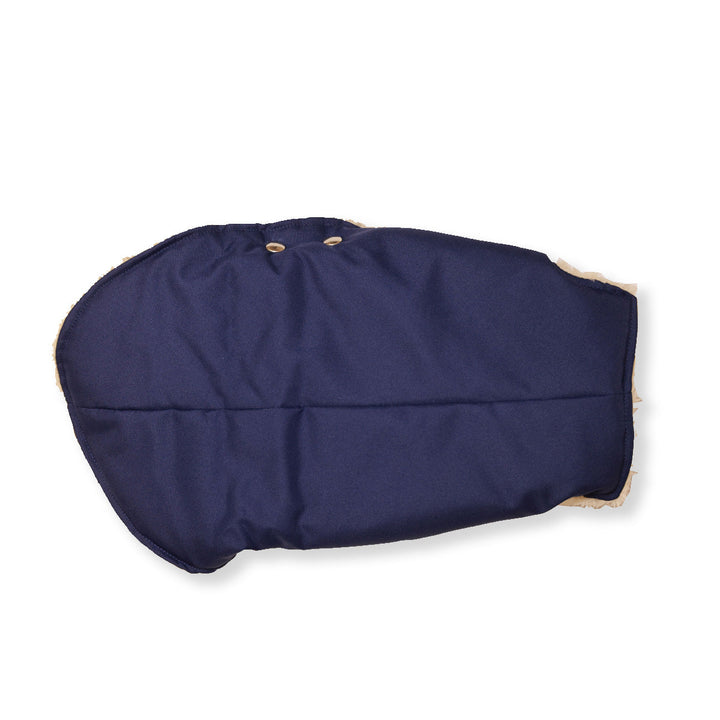 Soho Poms Blue & Beige Teddy Bear Waterproof Dog Jacket | Shop Brit | UK Pet Shop | Dog Coats