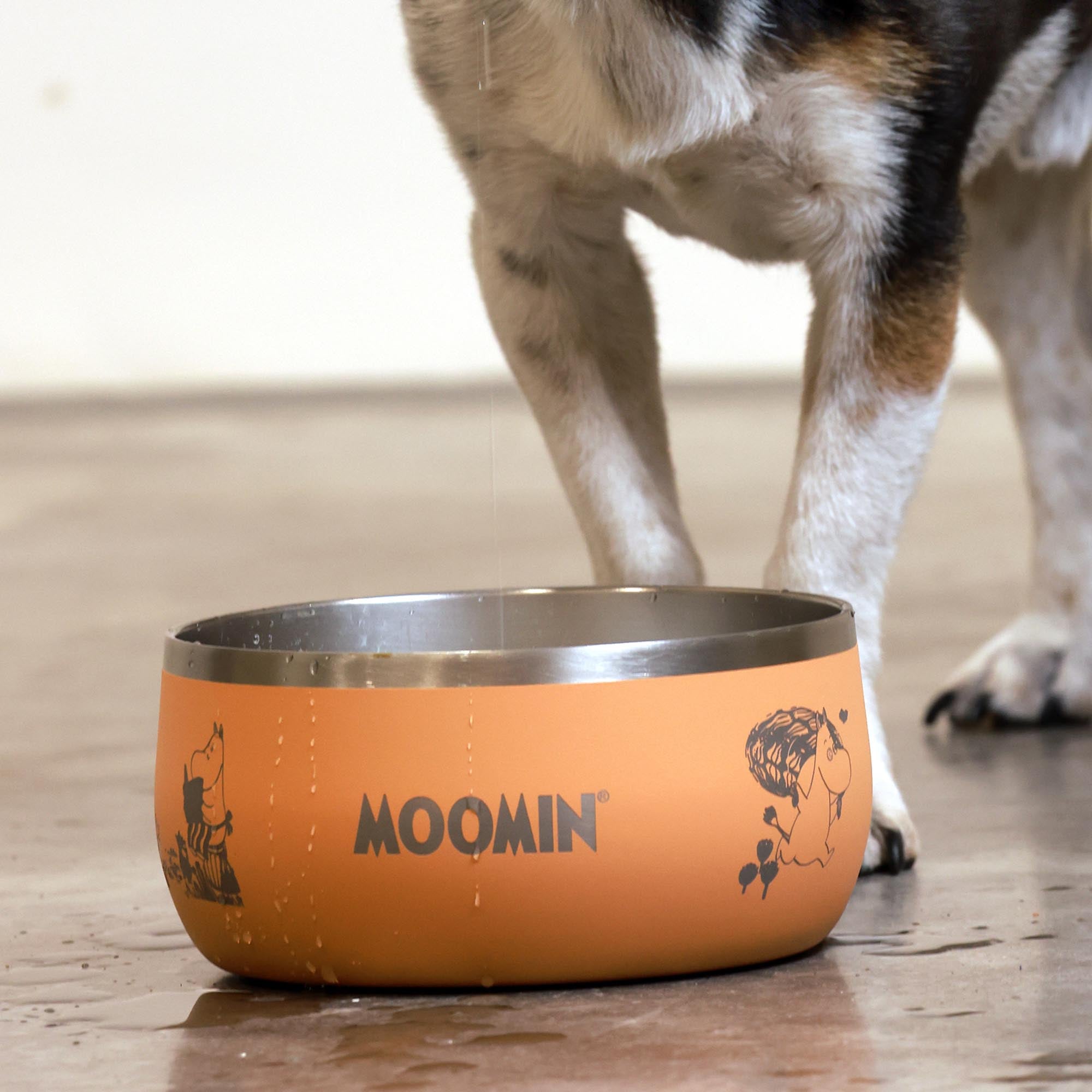 Moomins Peach Lunar Bowl by SohoPoms | Shop Brit | UK Pet Shop | Dog Bowls