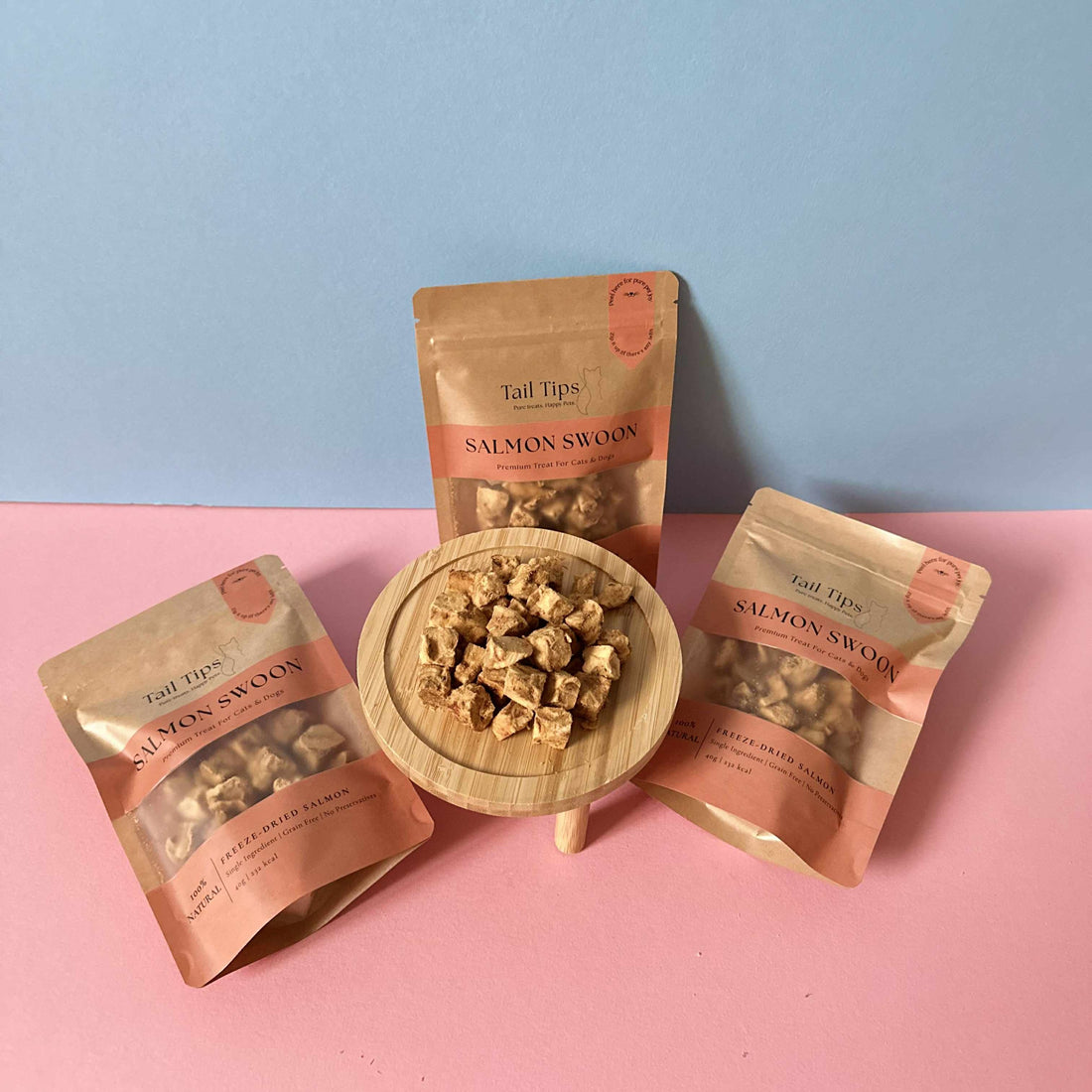 Salmon Swoon - 100% Freeze-Dried Salmon Treats | Pure & Natural | Tail Tips UK | Shop Brit | UK Pet Shop | 