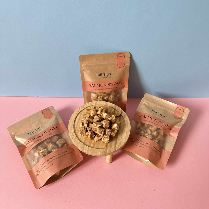 Salmon Swoon - 100% Freeze-Dried Salmon Treats | Pure & Natural | Tail Tips UK | Shop Brit | UK Pet Shop | 