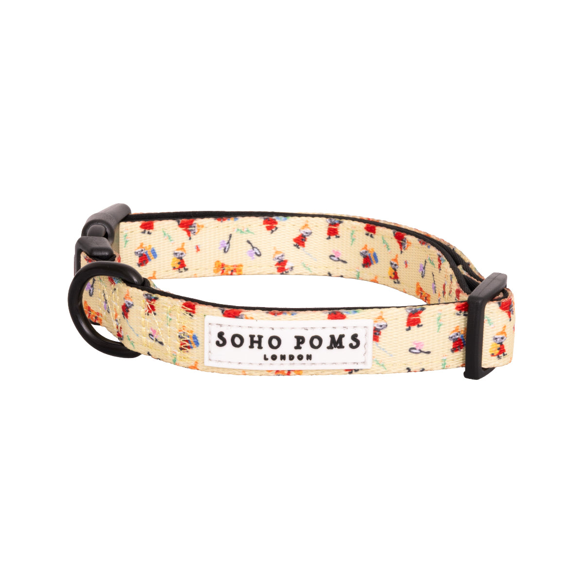 Moomins Yellow Sunrise Dogs Padded Collar by Soho Poms | Shop Brit | UK Pet Shop | Dog Collars