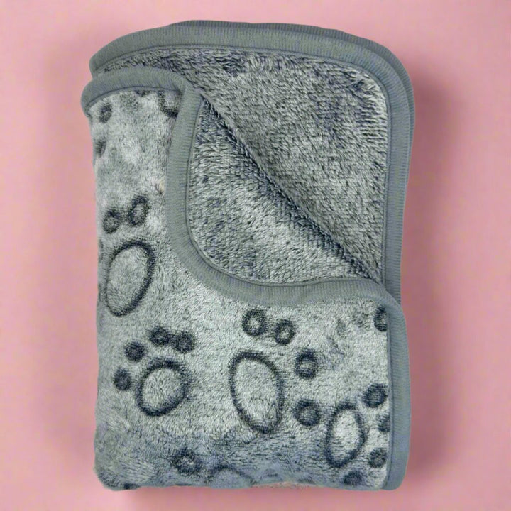 Dog Blanket - Grey Paws