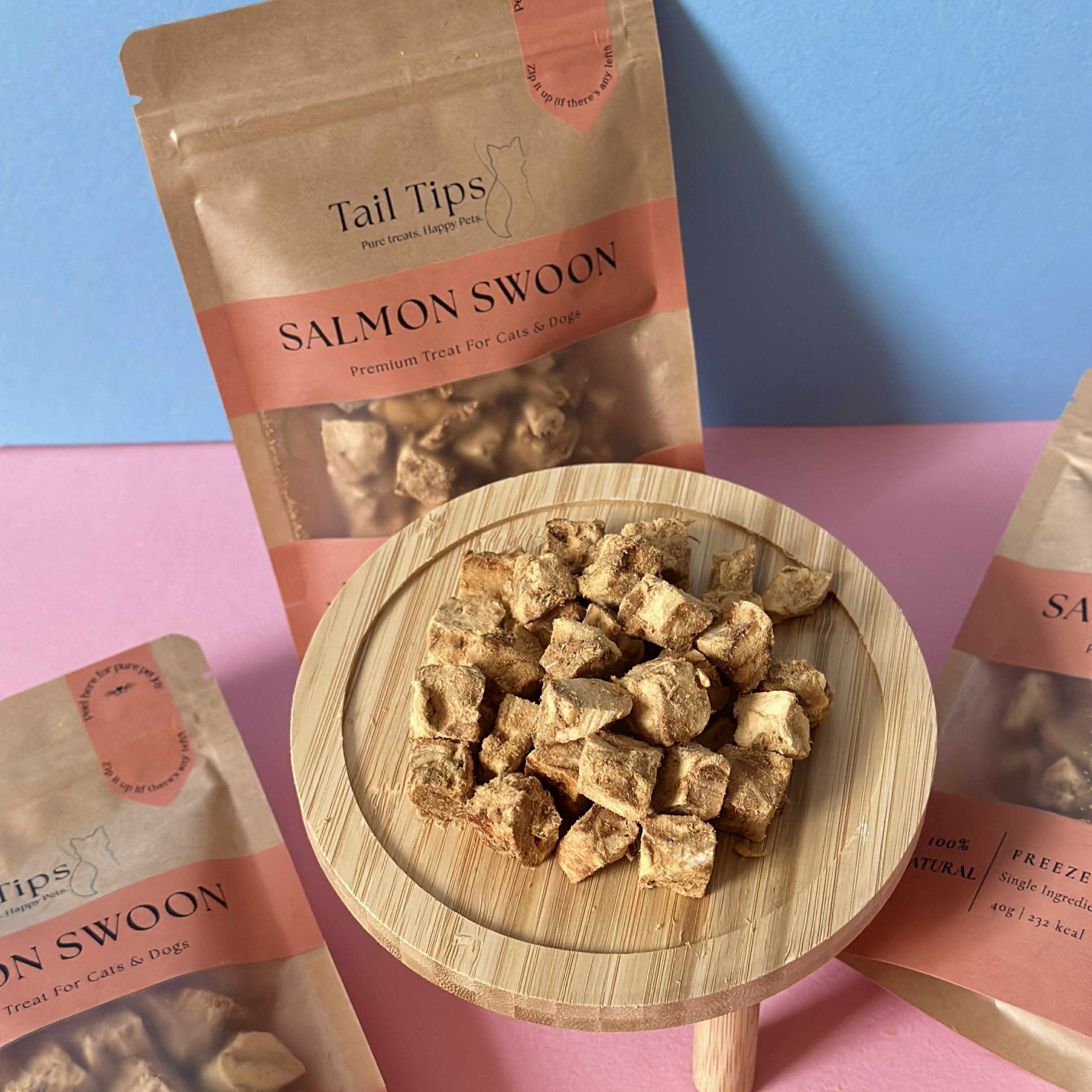 Salmon Swoon - 100% Freeze-Dried Salmon Treats | Pure & Natural | Tail Tips UK | Shop Brit | UK Pet Shop | 