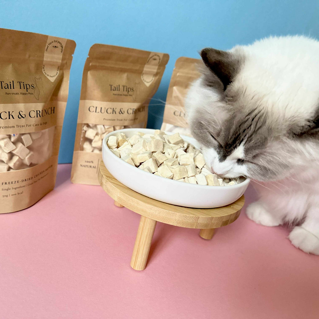 Cluck & Crunch - 100% Freeze-Dried Chicken Treats | Pure & Natural | Tail Tips UK | Shop Brit | UK Pet Shop | 