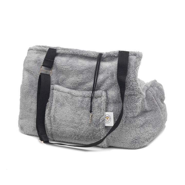 Soho Poms Grey Teddy Bear Dog Carrier | Shop Brit | UK Pet Shop | Dog Carrier