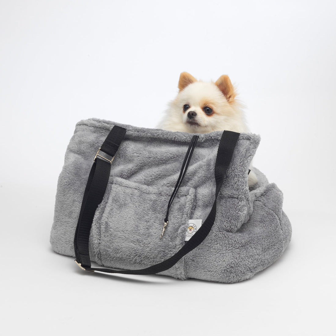 Soho Poms Grey Teddy Bear Dog Carrier | Shop Brit | UK Pet Shop | Dog Carrier