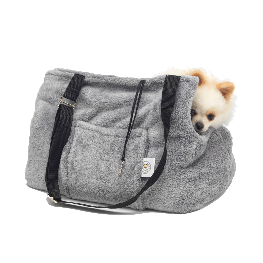 Soho Poms Grey Teddy Bear Dog Carrier | Shop Brit | UK Pet Shop | Dog Carrier