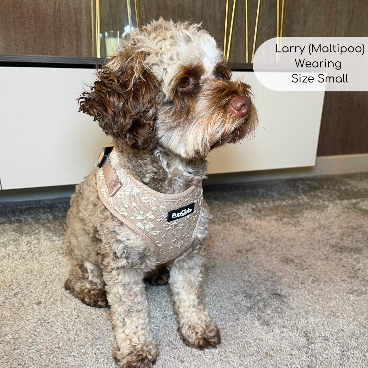 Luxe Adjustable Harness - Toffee Latte Petals