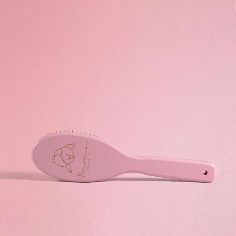 Pomeranian Beauty Rose Gold Grooming Brush | Shop Brit | UK Pet Shop | Dog Accessories