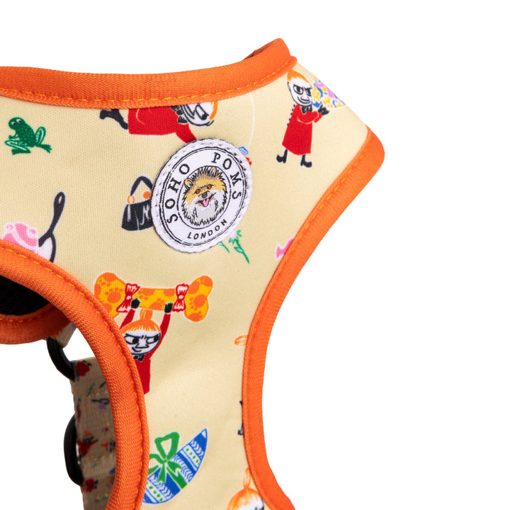 Moomins Yellow Sunrise Dogs Padded Harness by Soho Poms | Shop Brit | UK Pet Shop | Dog Harnesses