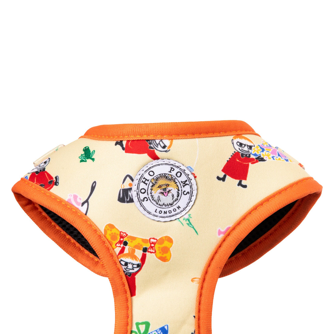 Moomins Yellow Sunrise Dogs Padded Harness by Soho Poms | Shop Brit | UK Pet Shop | Dog Harnesses