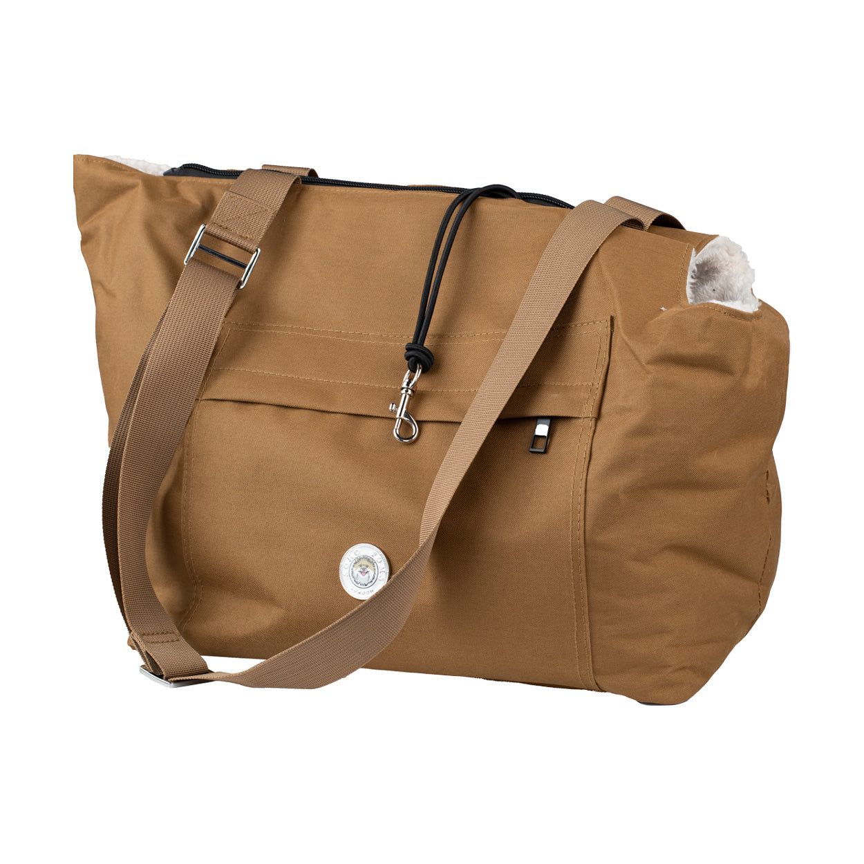 Soho Poms Light Brown & Cream Rainy Bear Pet Carrier - Ideal for Dogs & Cats | Shop Brit | UK Pet Shop | Dog Carrier