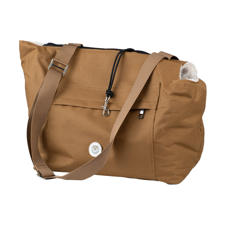 Soho Poms Light Brown & Cream Rainy Bear Pet Carrier - Ideal for Dogs & Cats | Shop Brit | UK Pet Shop | Dog Carrier