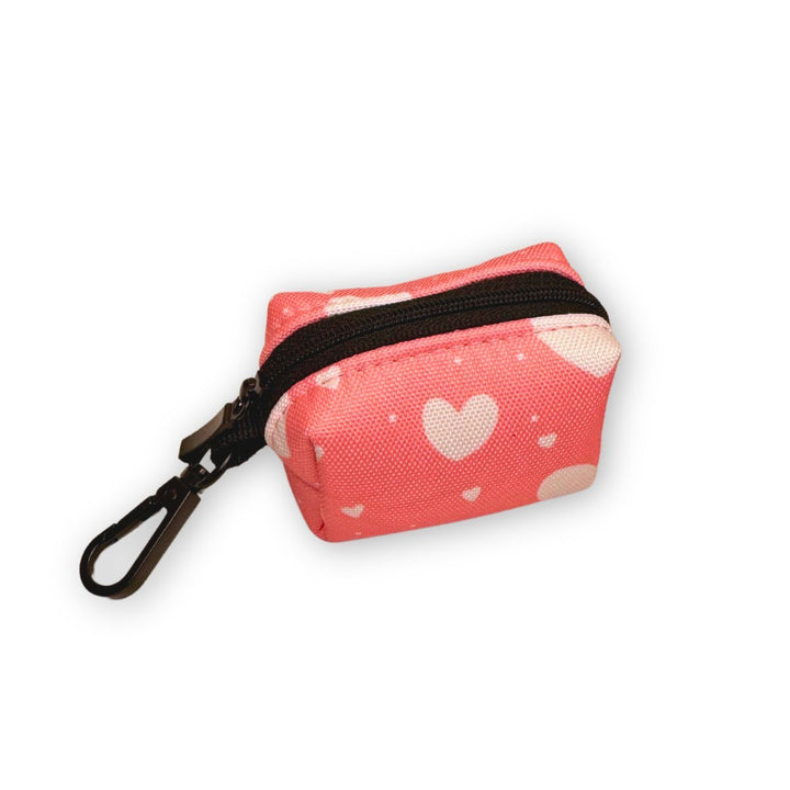Poo Bag Holder - Peachy Hearts | Shop Brit | UK Pet Shop | Poo Bag Holder
