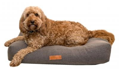 Ralph & Co Stonewashed Fabric Pillow Bed Windsor Grey Large 120x110x15cm