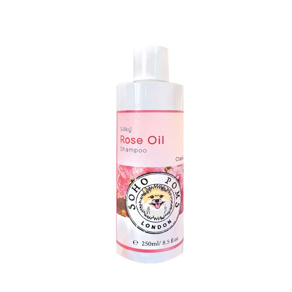 Rose Oil Dog Shampoo by SohoPoms - 250ml | Shop Brit | UK Pet Shop | Dog Shampoo