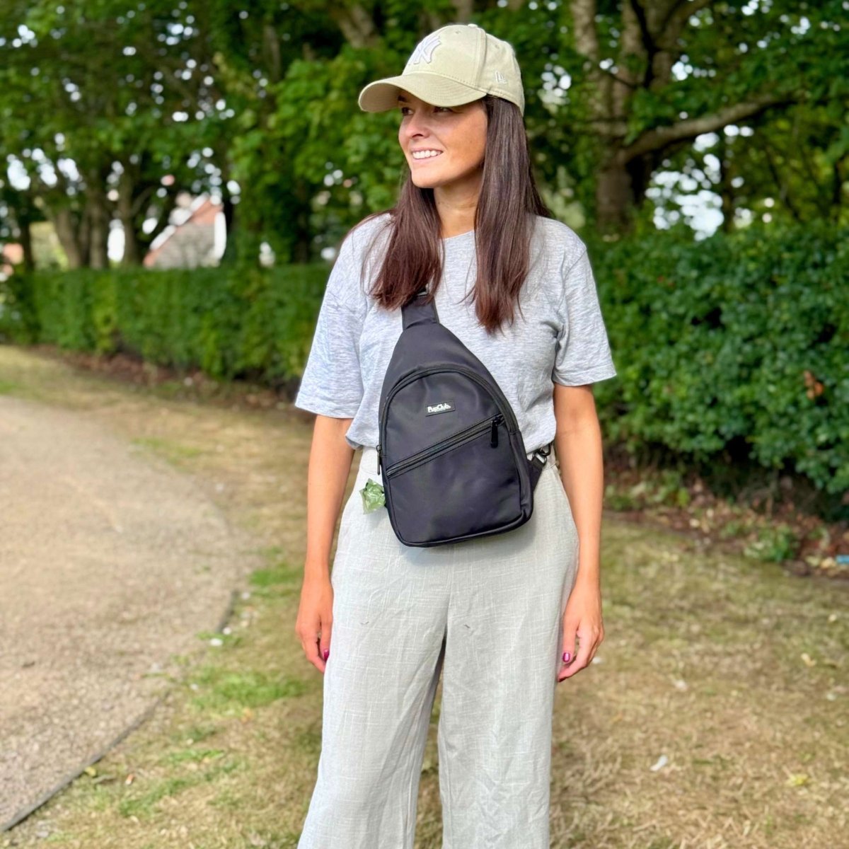 Dog Walking Sling Backpack - Black