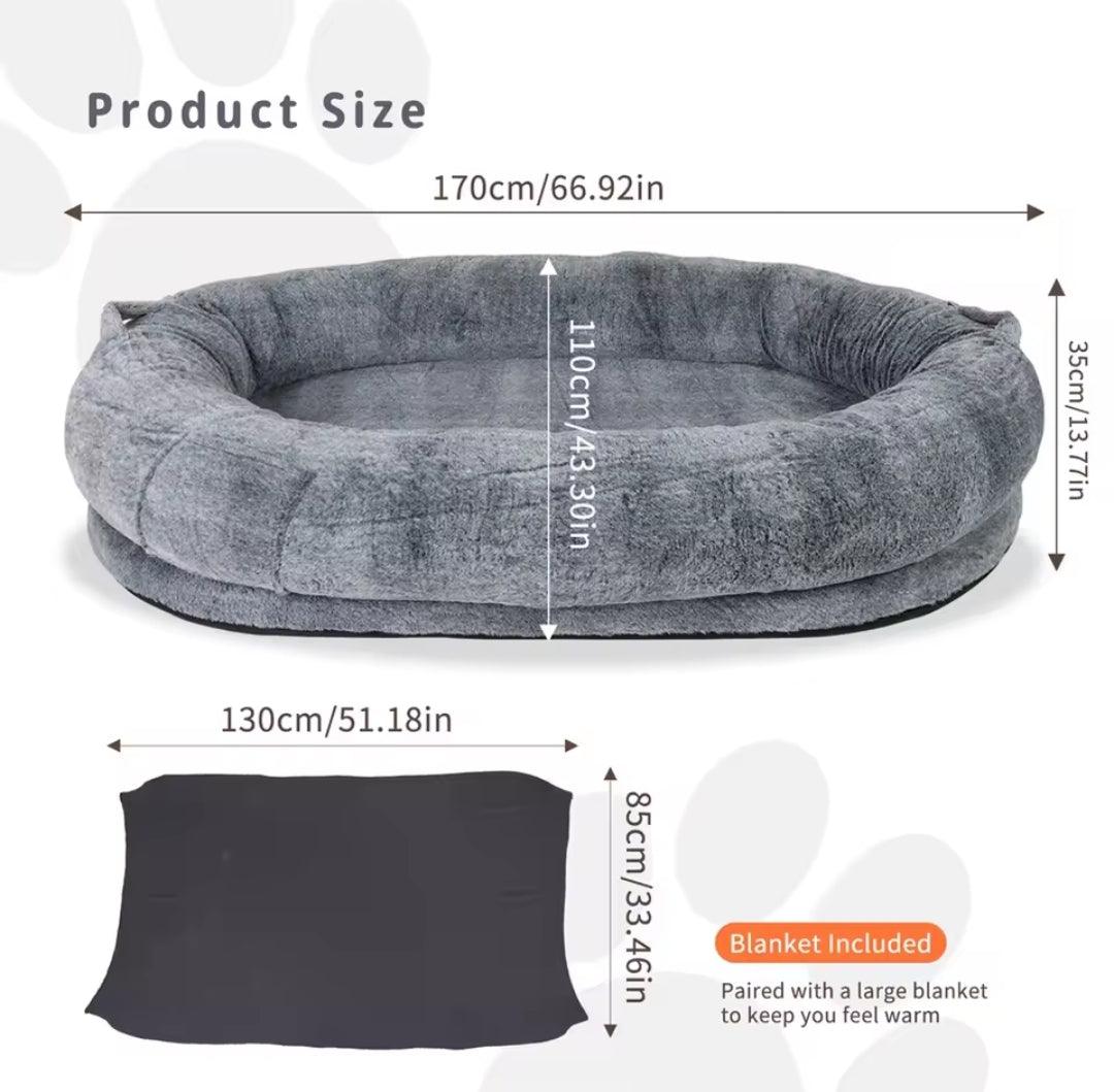 Snuggle Pod Bed - Human & Dog Pet Bed (FREE BLANKET)